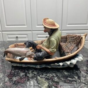 Poema Vintage Fisherman Statue